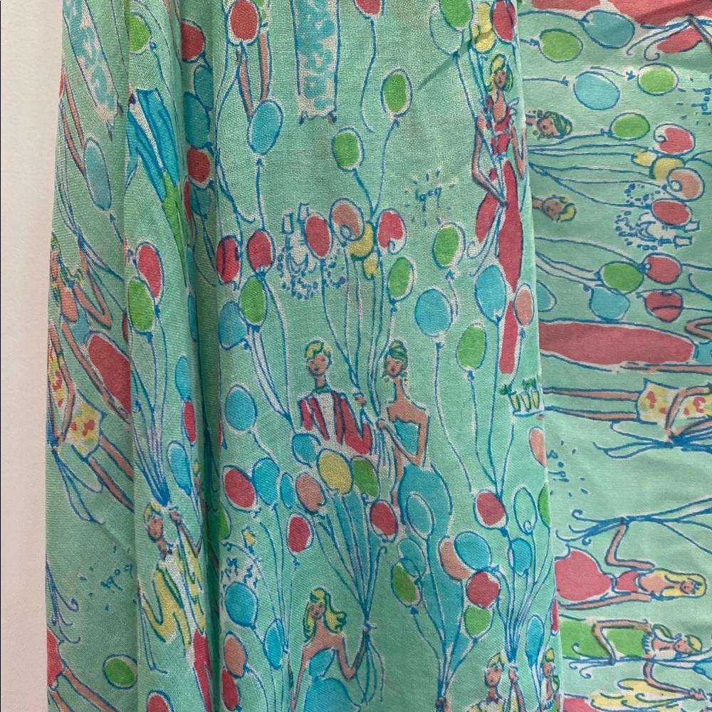 Lilly Pulitzer birthday Murfee silk cashmere scarf - Picture 5 of 9